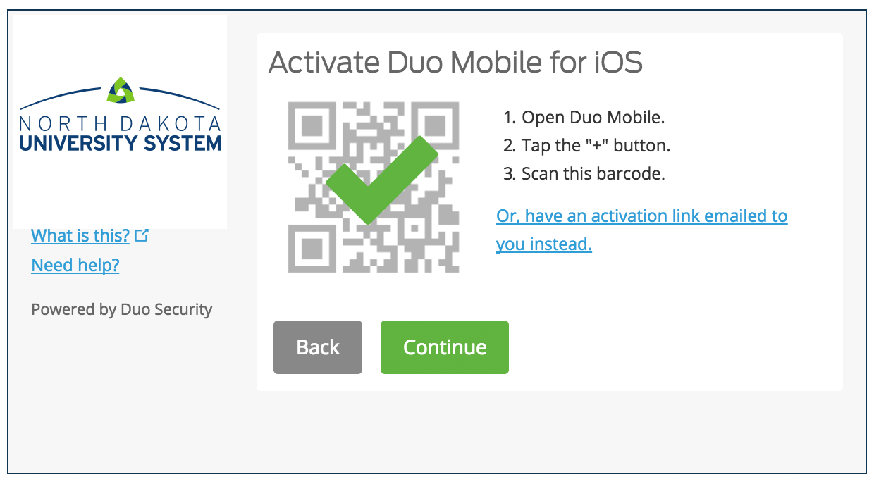 activate duo mobile for ios second screen